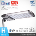 230W Meanwell Driver UL LED Street Area Light with 100 to 277V 347V 480V